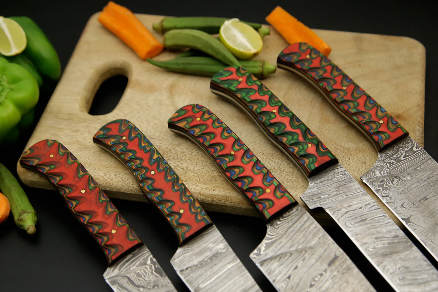 Custom Handmade Chef Set Damascus Steel