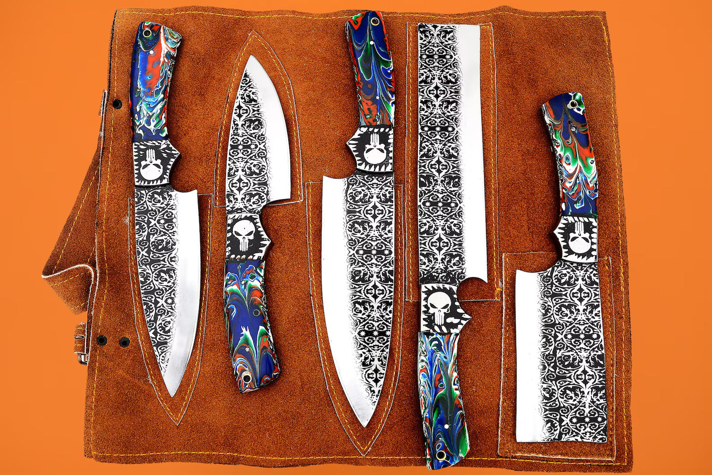 D2 STEEL Chef SET Handmade knives