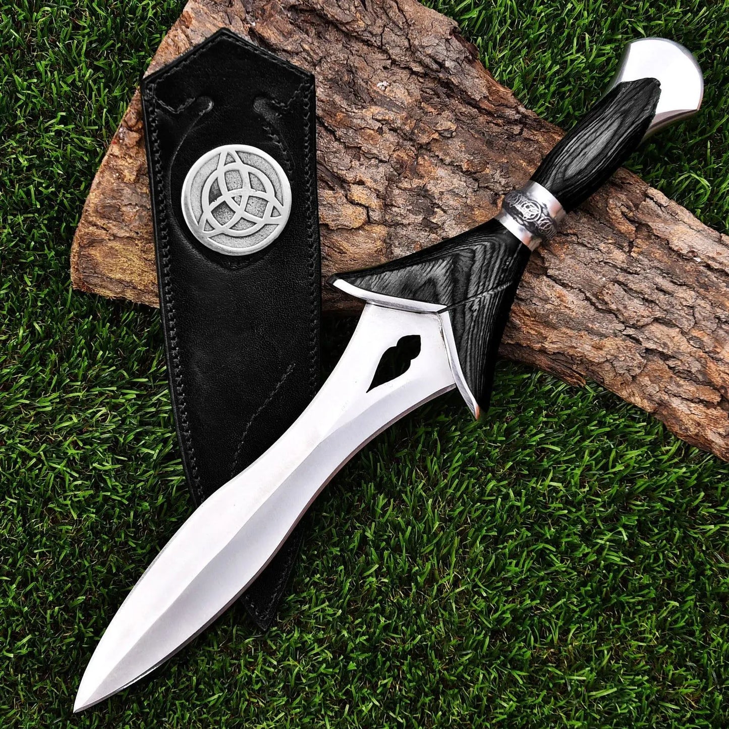 Handmade Dagger Knife Black Handle