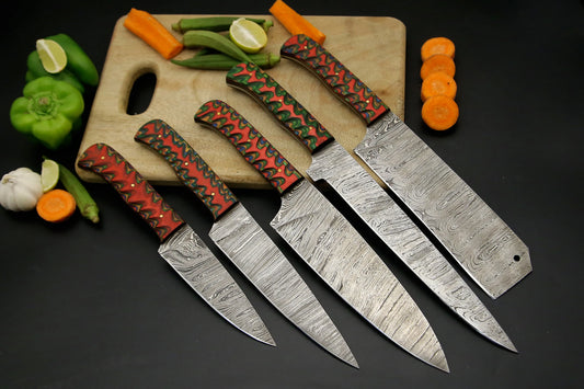 Custom Handmade Chef Set Damascus Steel